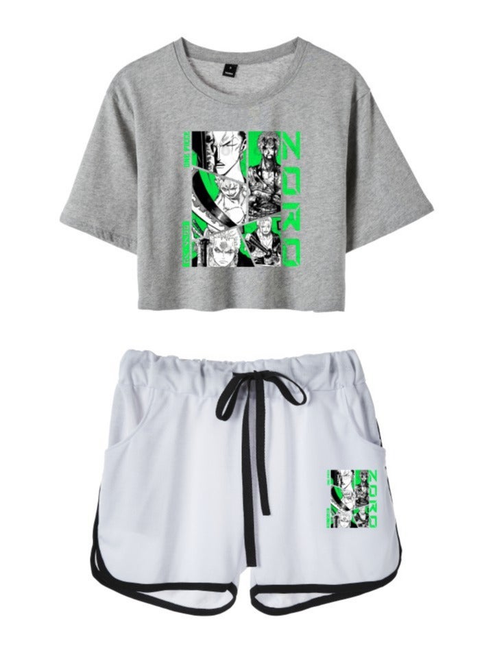 KUYING New One Piece Casual Loose Short Sleeved Shorts Set  - Image 1