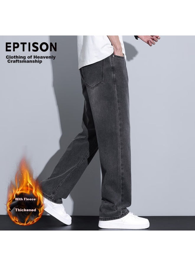 EPTISON Yipintiancheng [high Street Wide-leg] Men's Jeans,   Style, Versatile Loose Straight-leg Youth Pants For Me - Image 4