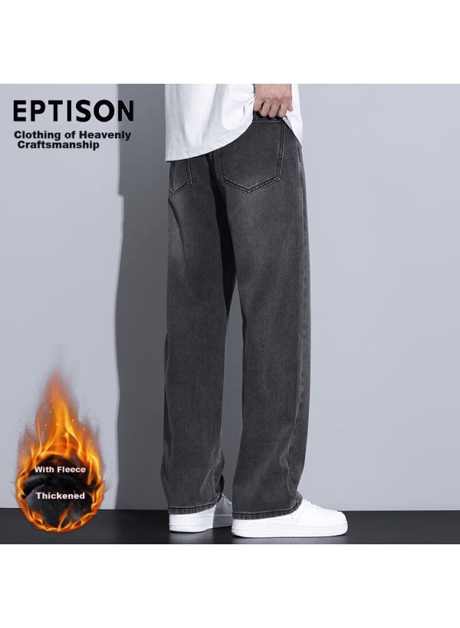 EPTISON Yipintiancheng [high Street Wide-leg] Men's Jeans,   Style, Versatile Loose Straight-leg Youth Pants For Me - Image 5