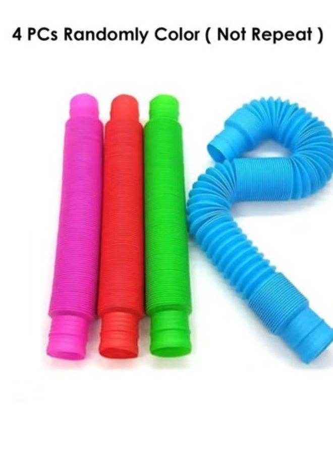 4 Pcs Random Colors Flexible Tube For Kids And Adults Toy - Image 1