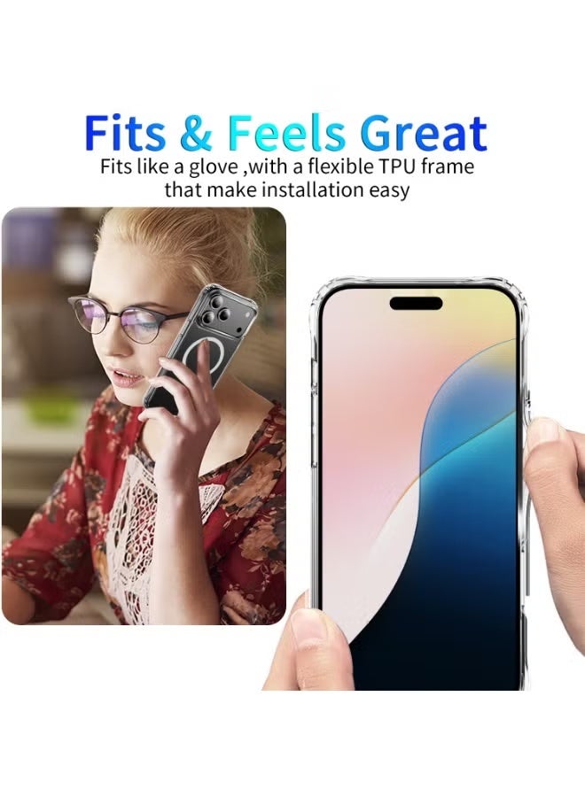 Abania iPhone 17 Pro Max Clear Case, Strong Magnetic MagSafe Compatible, Military-Grade Shockproof Protective Cover, Crystal Clear Anti-Yellowing, Scratch-Resistant Slim iPhone 17 Pro Max Cover - Image 5