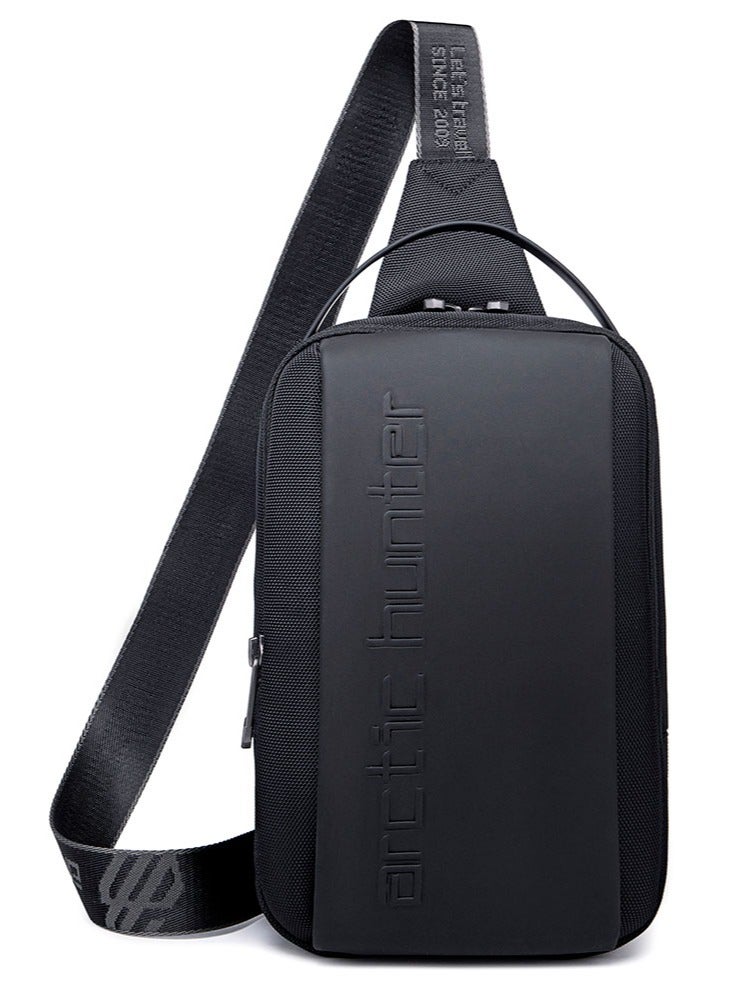 ARCTIC HUNTER Business Chest Crossbody Bag, One Shoulder Sling Bag with Tablet Compartment for Men, Black  - Image 1