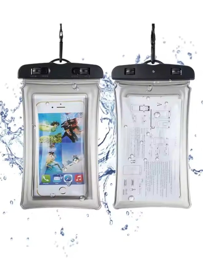 Waterproof Phone Case – IPX8 Certified Pouch with Touchscreen Support & Lanyard – Fits Smartphones up to 6.7” – Underwater Dry Bag for iPhone, Samsung & More