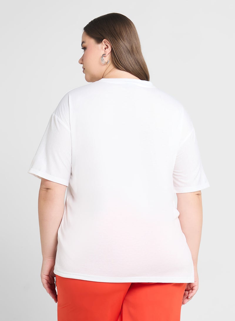 Ginger Plus Oversize T-Shirt With Side Slit - Image 2