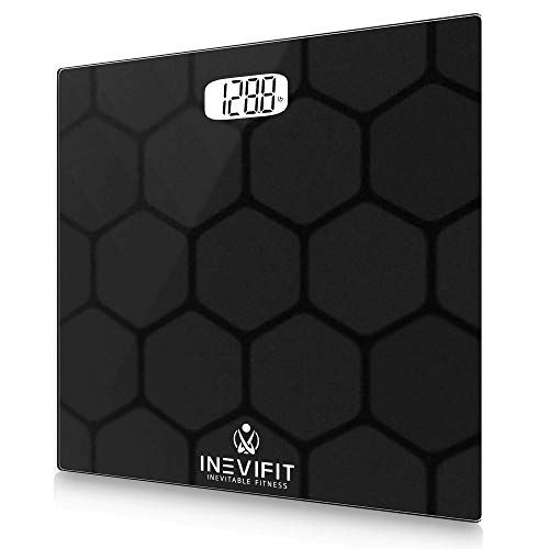 INEVIFIT Bathroom Scale Highly Accurate Digital Bathroom Body Scale Measures Weight up to 400 lbs Includes Batteries