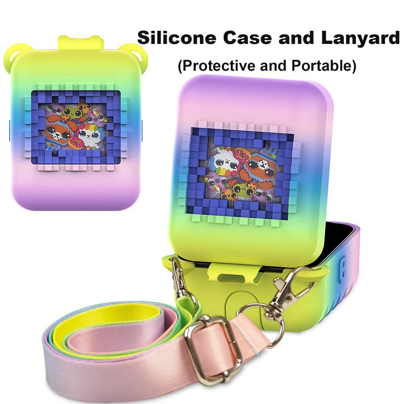 JCHPINE Silicone Cover Case for Bitzee Interactive Digital Pet and Case, Protective Skin Sleeve for Bitzee Virtual Electronic Pets Accessories (for Original 15 Animals) (Rainbow) - Image 4