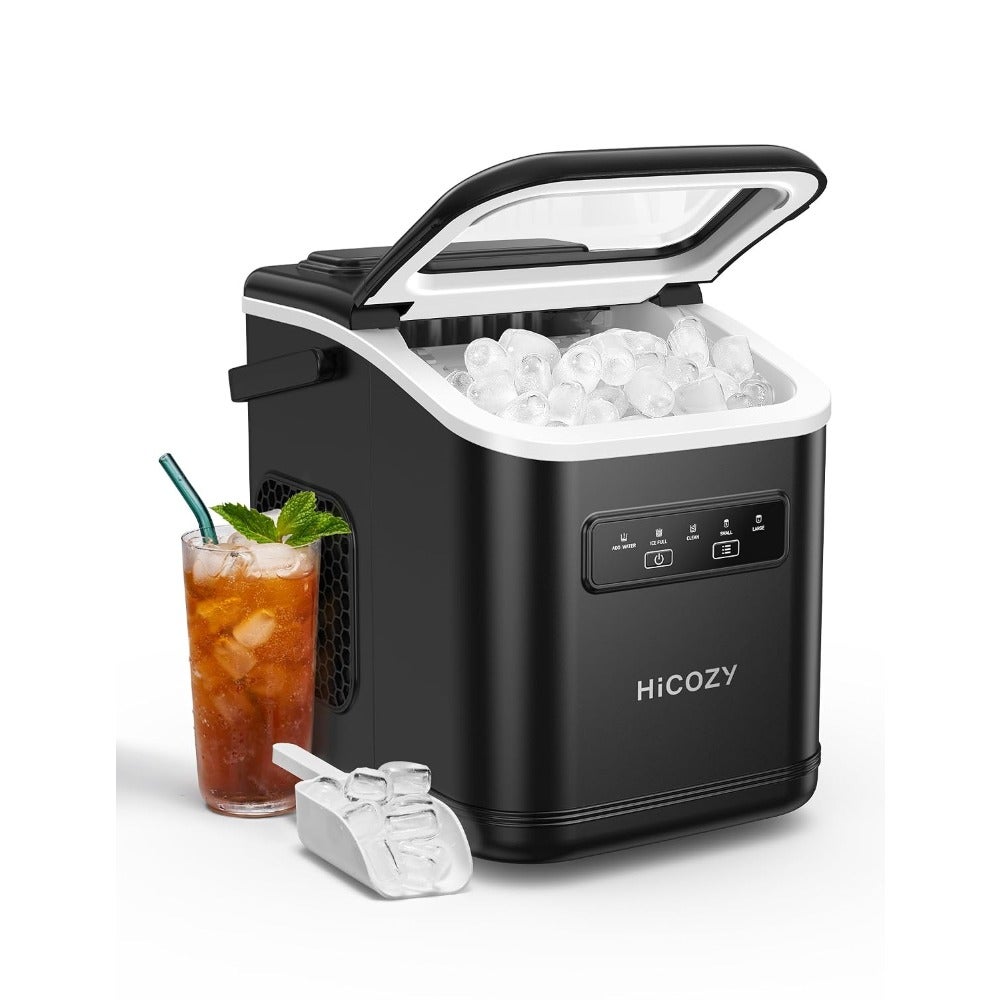 Ice Maker Machine - 12 kg/Day Output 9 Ice Cubes per Cycle 6-8 Minutes Fast Freeze Self-Cleaning Function Home Office Use Compact Design
