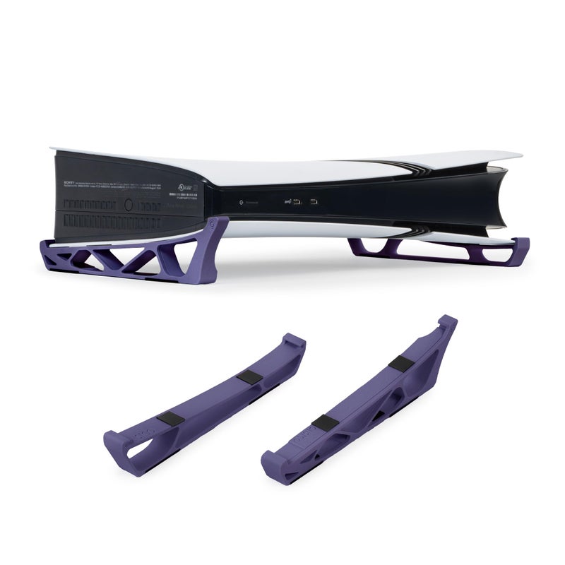 Glistco Skates Horizontal Stand for PS5 Pro Compatible with Disc Digital Edition Galaxy Purple - Image 2