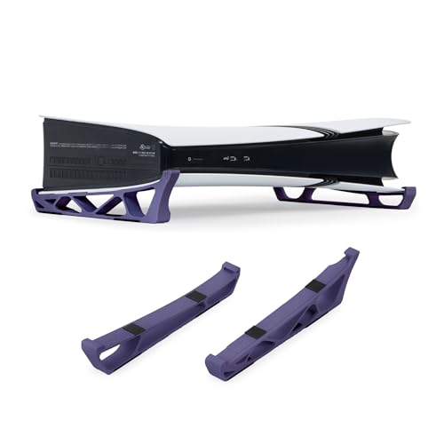 Glistco Skates Horizontal Stand for PS5 Pro Compatible with Disc Digital Edition Galaxy Purple - Image 1