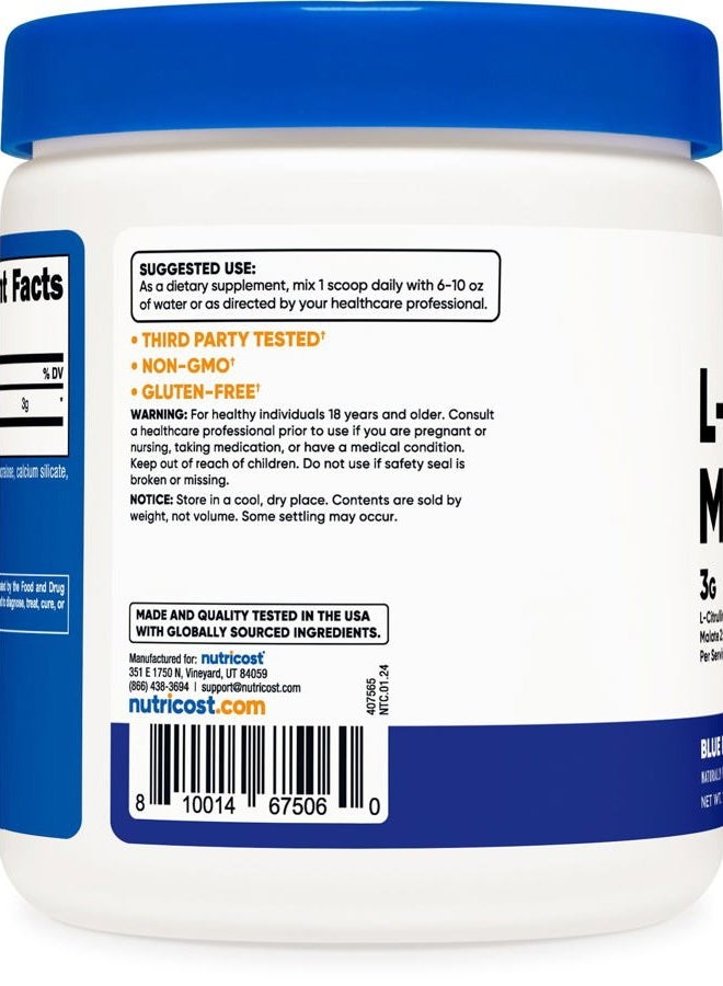 Nutricost L-Citrulline Malate 2:1 300 Gram Blue Raspberry - Image 4