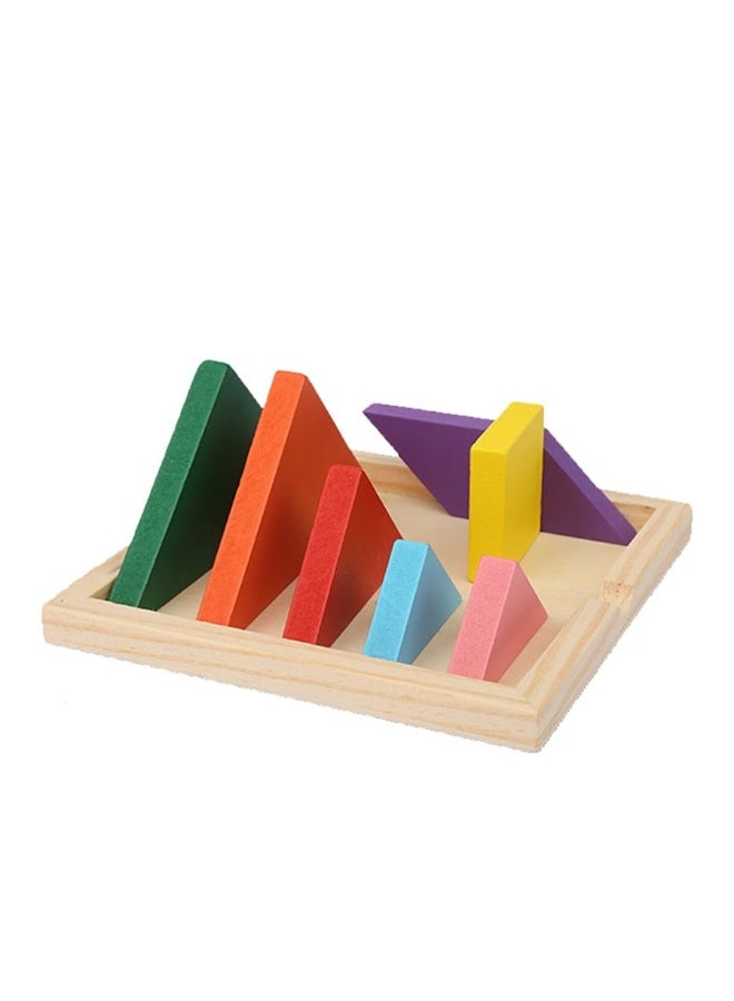 3 otters ألغاز تانغرام خشبية من 3 قنادس، مجموعة كتل خشبية مكونة من 28 قطعة، ألعاب تانغرام تعليمية كلاسيكية للأطفال - Image 1