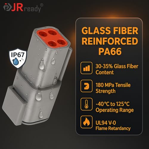 JRready ST6329-2 Deutsch DTM Connectors kit 2 Pin Gray Waterproof DTM Connector 2 Pin 4 Sets, with Stamped Contacts Pin Sockets Size 20 (16-22 AWG), Deutsch pin kit - Image 3
