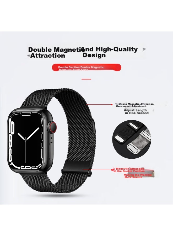 Bho Apple Watch Band Compatible With Apple Watch S10/s9/se/ultra2, Milanese Loop, Iwatch S8/7/6/5/4, Metal Stainless Steel Band - Image 5