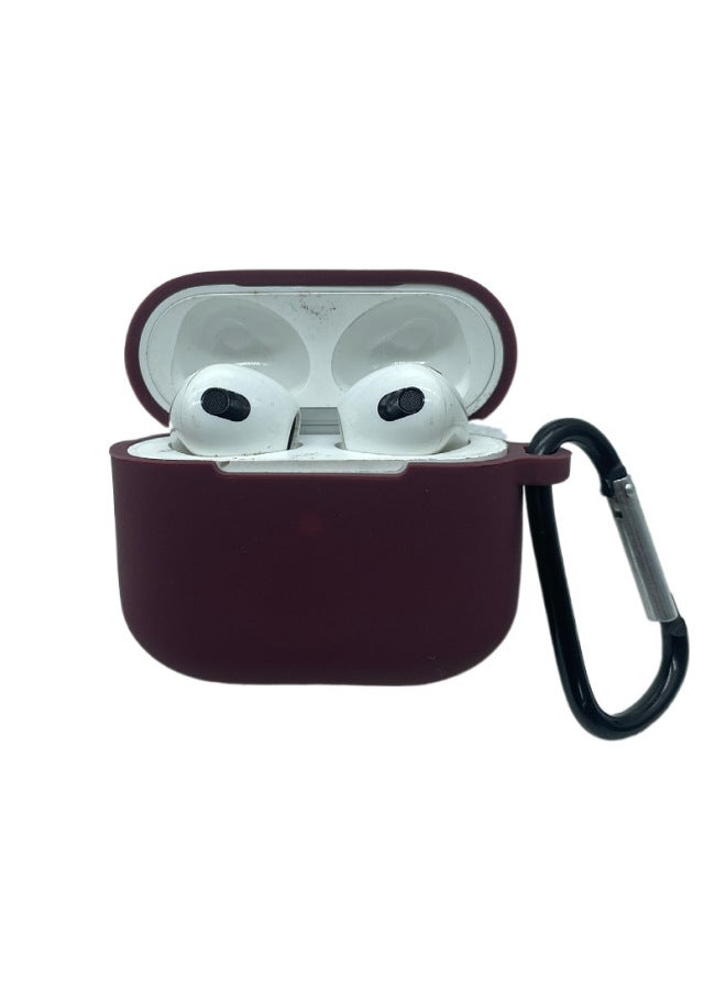 نيوترل متوافق مع Apple سماعات بلوتوث الجديدة Airpods الجيل الثالث غطاء سيليكون غطاء رقيق لون صلب قاع دائري - Image 1