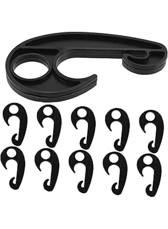 20 Pcs Windproof PVC Car Tarpaulin Hooks for Camping Tent Cover and Kayak Canopy - Image 1