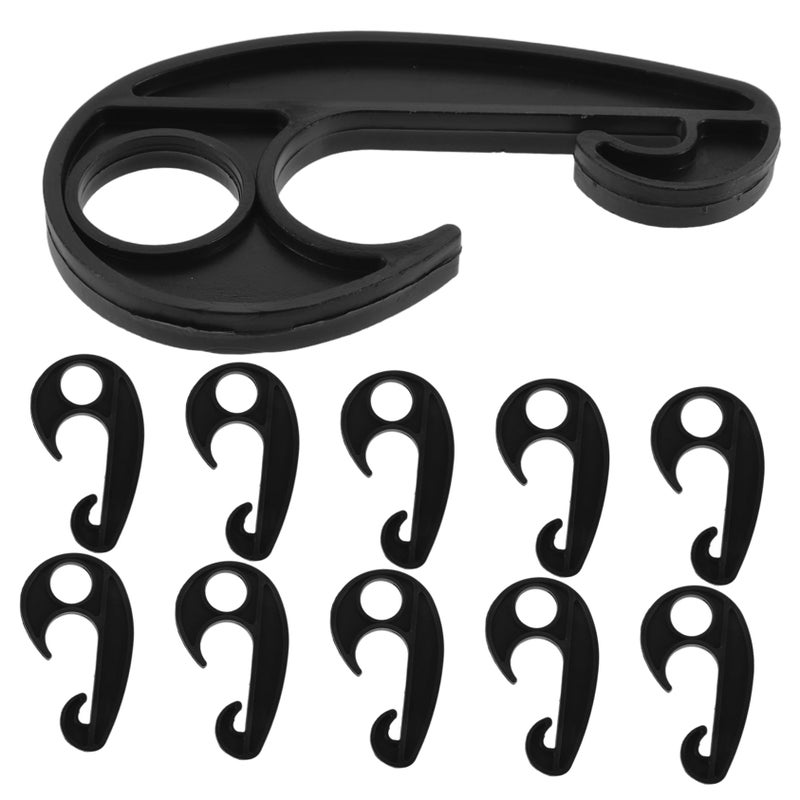 20 Pcs Windproof PVC Car Tarpaulin Hooks for Camping Tent Cover and Kayak Canopy - Image 2