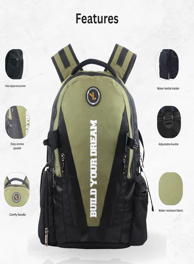 Ligo Achiever 16 Inch Laptop Bag | Motorcycle Backpack Bag for Men | Riding Backpack for Men and Women (Olive) - Image 5