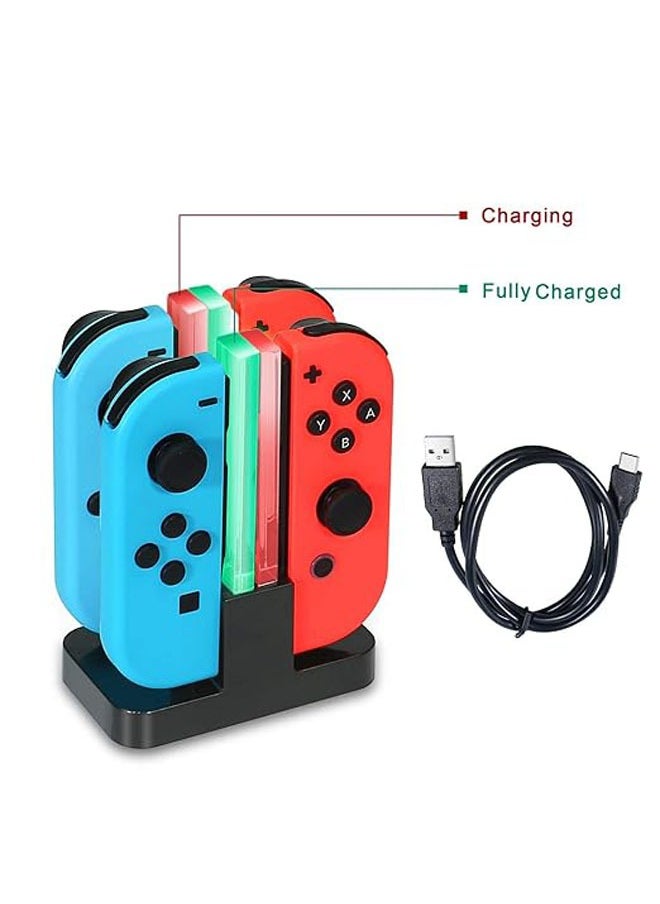 General - The controller charger is compatible with Nintendo Switch, the charging dock switch is compatible with Joy-Con and Pro controllers, and the Switch remote charger with charging indicator and Type-C charging cable - Image 1