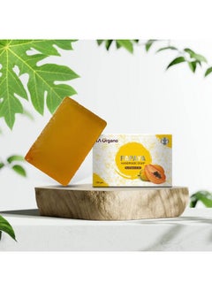 LA Organo LA Organo Handmade Shea Cocoa,Kumkumadi & Papaya Bath Soap (100g each, Pack Of 3)  - Image 4