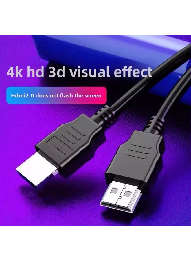 HDMI HD Data Cable Computer Connection Notebook Audio And Video Monitor Projector Conversion Cable-Color:Upgraded 】-Line Length:2 M - Image 1