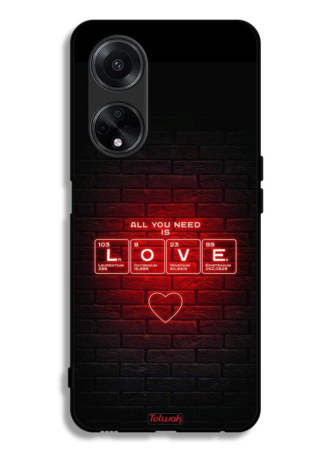 Tolwak Oppo A98 5G Protective Case Cover All You Need Is Love - Image 1