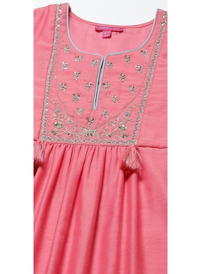 BIBA GIRL EMBROIDERY RELAXED KID(KW4816_PEACH_5) - Image 2