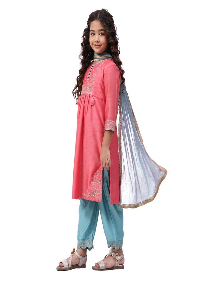 BIBA GIRL EMBROIDERY RELAXED KID(KW4816_PEACH_5) - Image 1