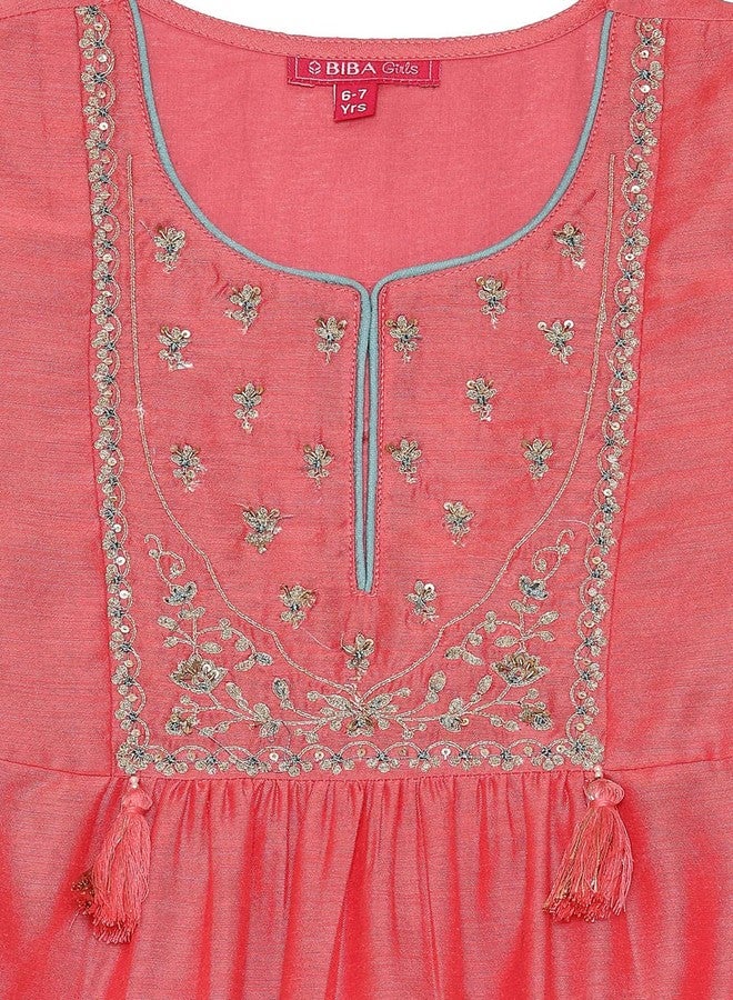 BIBA GIRL EMBROIDERY RELAXED KID(KW4816_PEACH_5) - Image 4