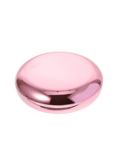 Retainer Case With Mirror Portable Denture Case Aligner Case False Teeth Storage Box For Travel Rose Gold