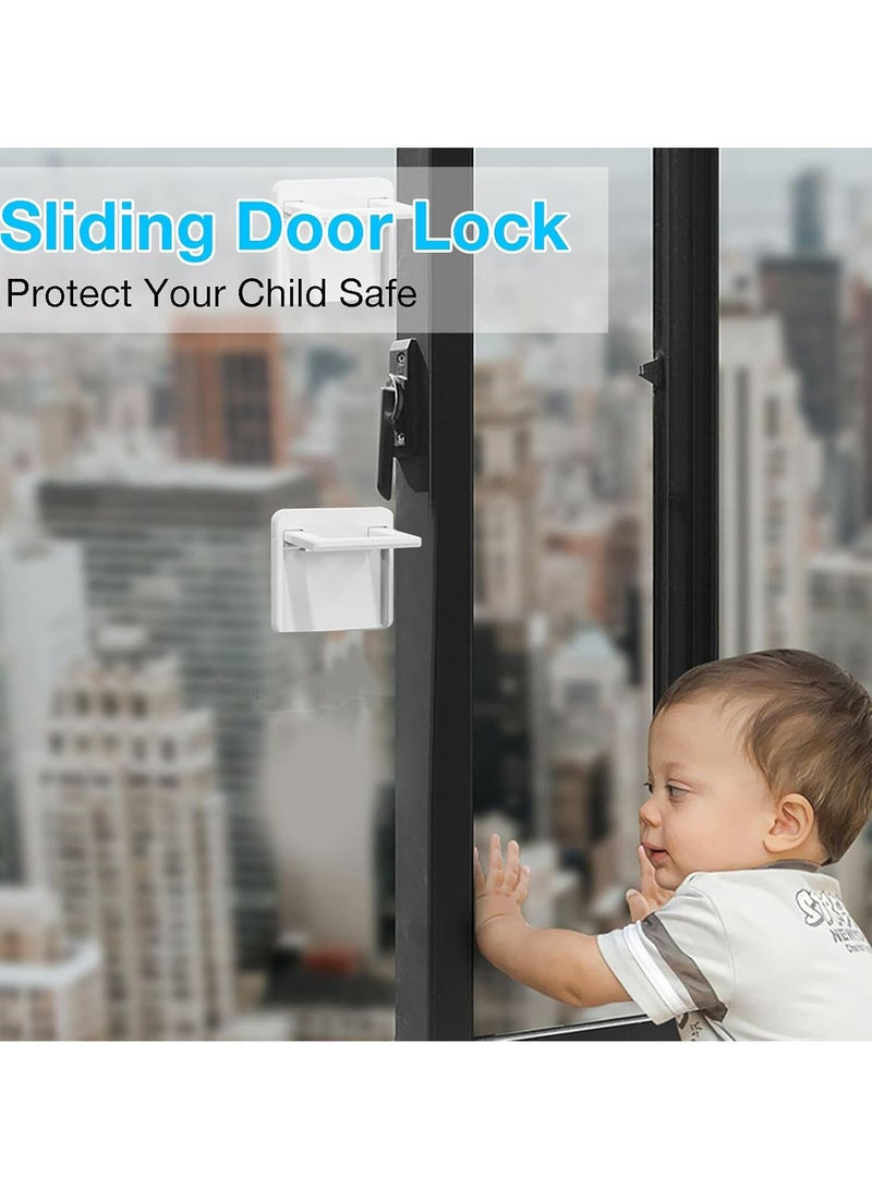 Oasisgalore 4-Pack Baby Safety Sliding Door Locks Child Window Locks, Sliding Door Locks - Image 3