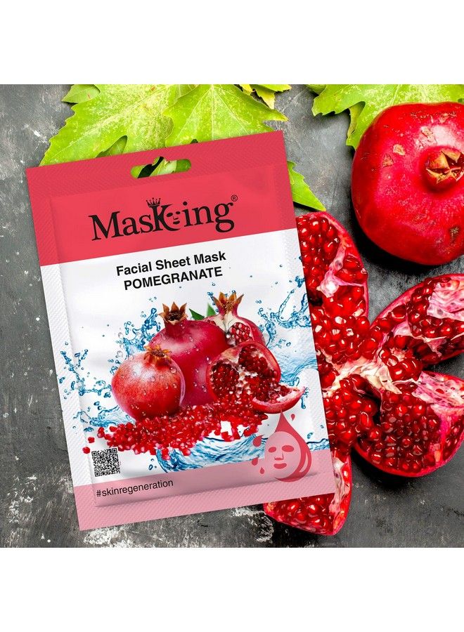 MASKING Beauty Facial Sheet Mask; Natural Sheet Mask Ingredients ; Ideal For Women & Men; Combo Pack Of 12 (240Ml)  - Image 4