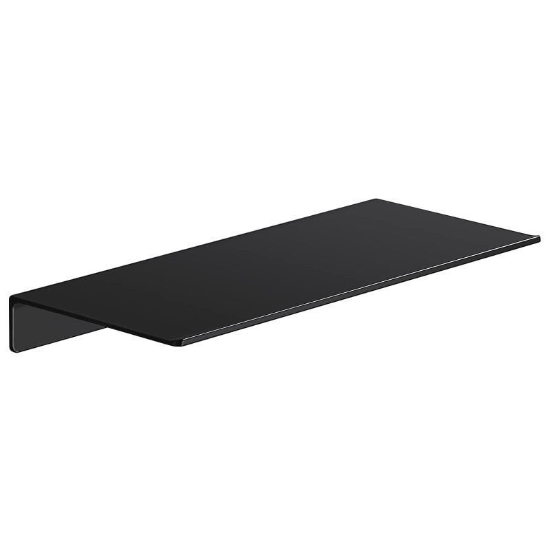 Danpoo Metal Wall Shelf, Black Floating Shelf, Small Bathroom Shelf, 12" Display Shelves for Wall Storage - Image 1