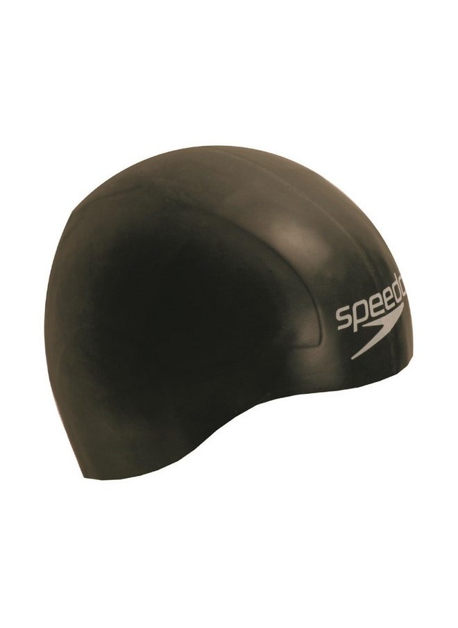 speedo - Unisex Aqua V Drag Reducing Racing Swim Cap For Men And Women - Black - Image 1