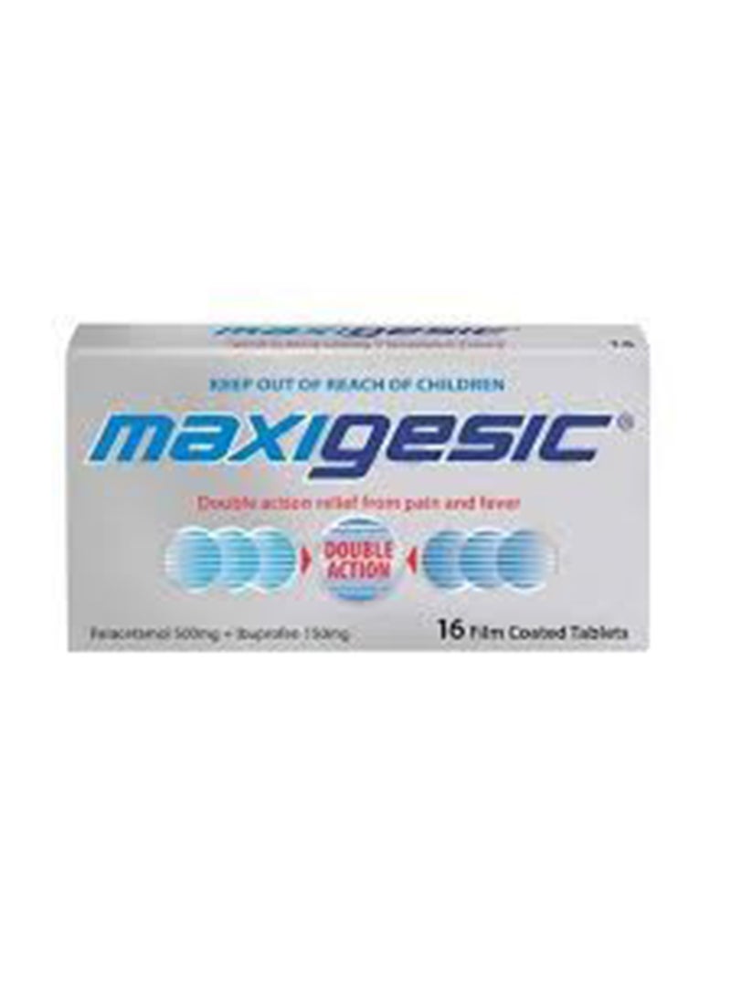 MAXIGESIC Double Action Pain And Fever Relief Tablets 16S