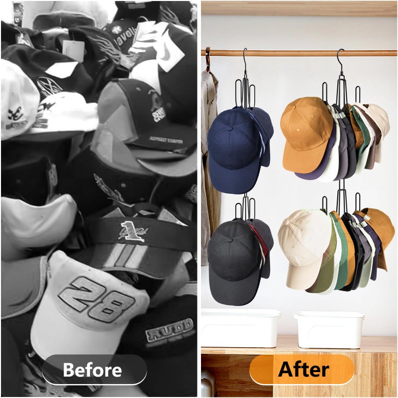 NANATI Hat Hangers for Closet, Stainless Steel Hat Organizer, Hat Racks for Baseball Caps, Cap Organizer for Baseball Caps, 1 Pack - Image 5