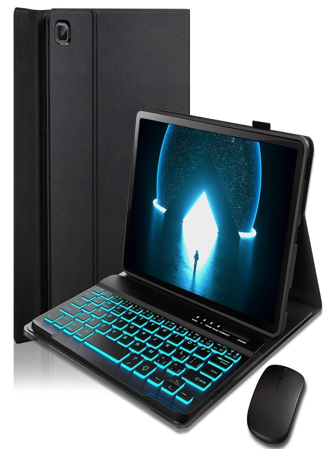 SAMTUNK Keyboard Case for Samsung Galaxy Tab A7 Lite 8.7 inch 2021 Cover - 7 Color Backlit Detachable Magnetic Keyboard with Mouse - Black - Image 1