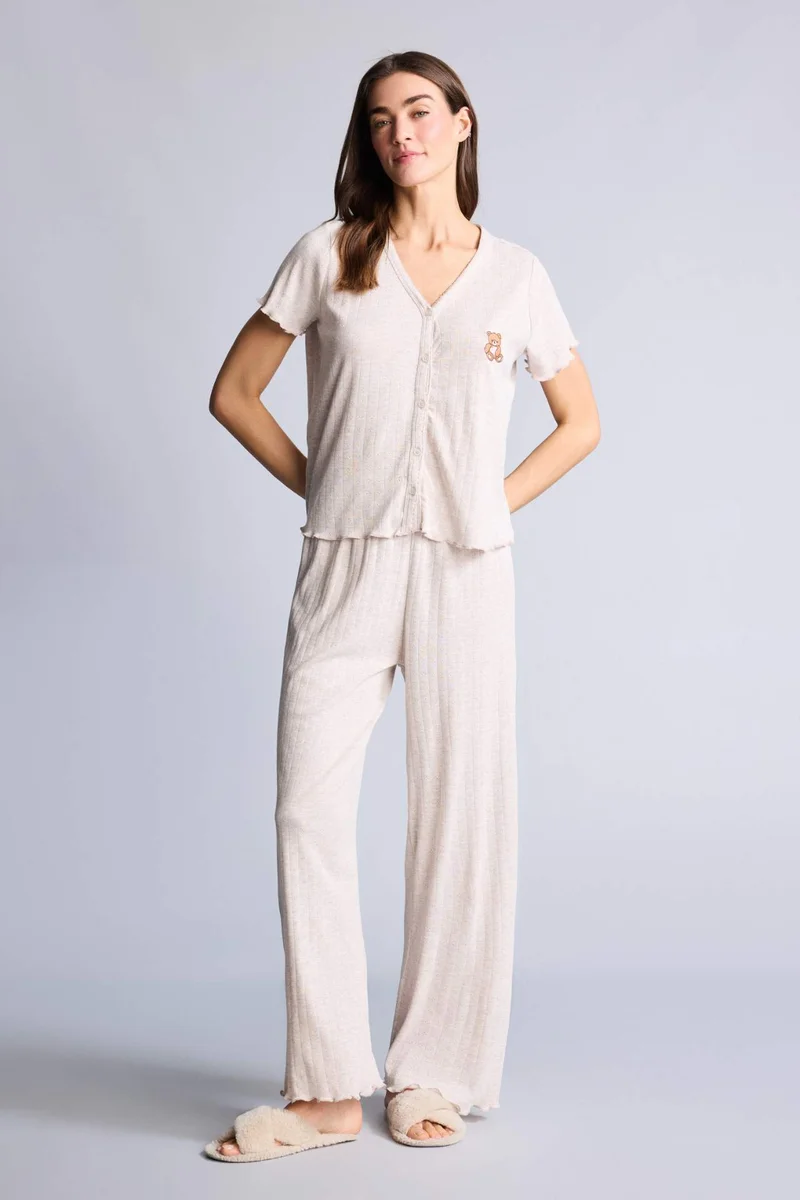 ديفاكتو 2 piece Regular Fit Bear Print Pyjama Set