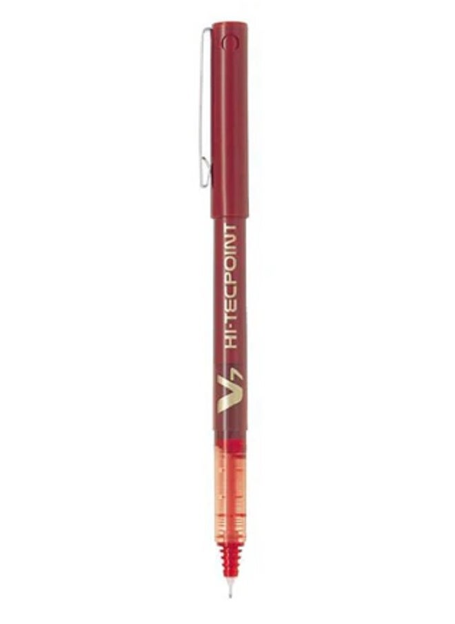 PILOT Pilot BX-V7 Hi-Tecpoint Rollerball Pen Pure Liquid Ink 0.7 mm - Red  - Image 2