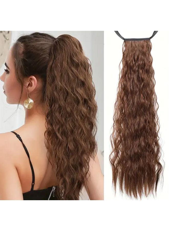 شعر مستعار أسود طويل ضفيرة 26 بوصة شعر مجعد لارتداء يومي - Image 3