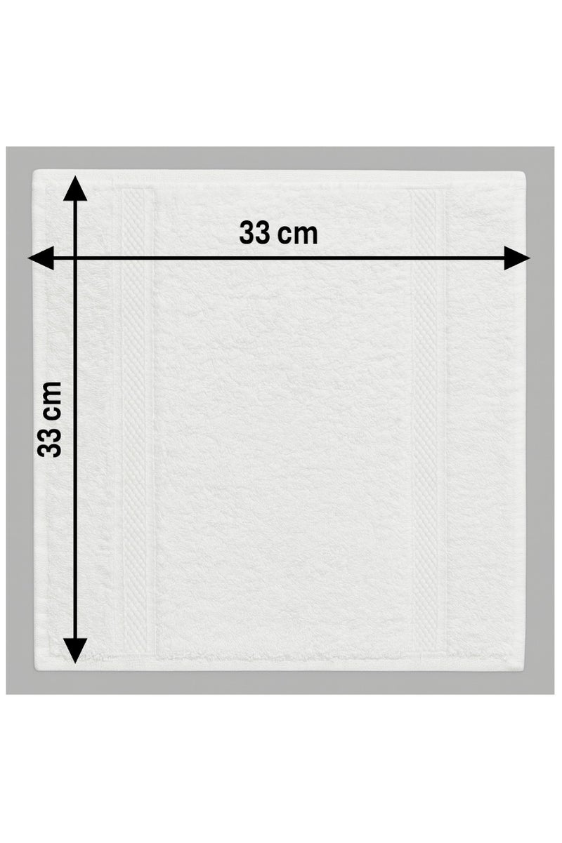 فابينني مناشف وجه فاخرة من القطن بنسبة 100%، 12 قطعة، مقاس 33×33 سم، مناشف غسيل 13×13 بوصة، مناشف صغيرة ناعمة وماصة، تصميم بحافة مزدوجة، مجموعة مناشف أطباق متعددة الاستخدامات للحمامات وغرف الطعام والصالات الرياضية والفنادق والمنتجعات الصحية. - Image 2