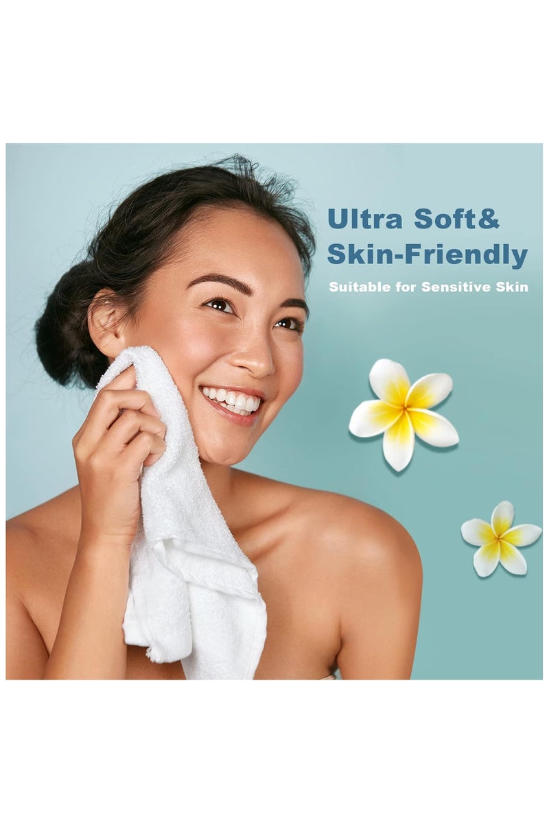 فابينني مناشف وجه فاخرة من القطن بنسبة 100%، 12 قطعة، مقاس 33×33 سم، مناشف غسيل 13×13 بوصة، مناشف صغيرة ناعمة وماصة، تصميم بحافة مزدوجة، مجموعة مناشف أطباق متعددة الاستخدامات للحمامات وغرف الطعام والصالات الرياضية والفنادق والمنتجعات الصحية. - Image 5