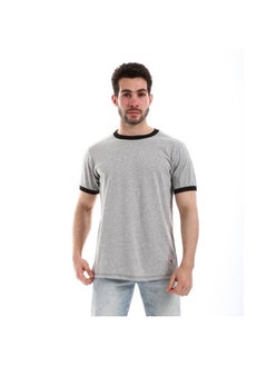 Basic Solid Pattern Heather Grey T