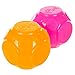 goDog 2Pack Silent Squeak Ball Dog Toy Set for Light to Moderate Chewers OrangePink 2Pack - Image 3