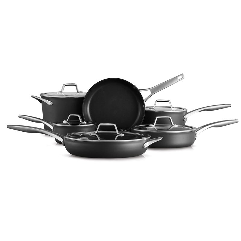 Calphalon Calphalon Premier HardAnodized Nonstick Cookware 11Piece Pots and Pans Set Dishwasher and Oven Safe with MineralShield Nonstick Technology Durable and Versatile Kitchen Cookware 