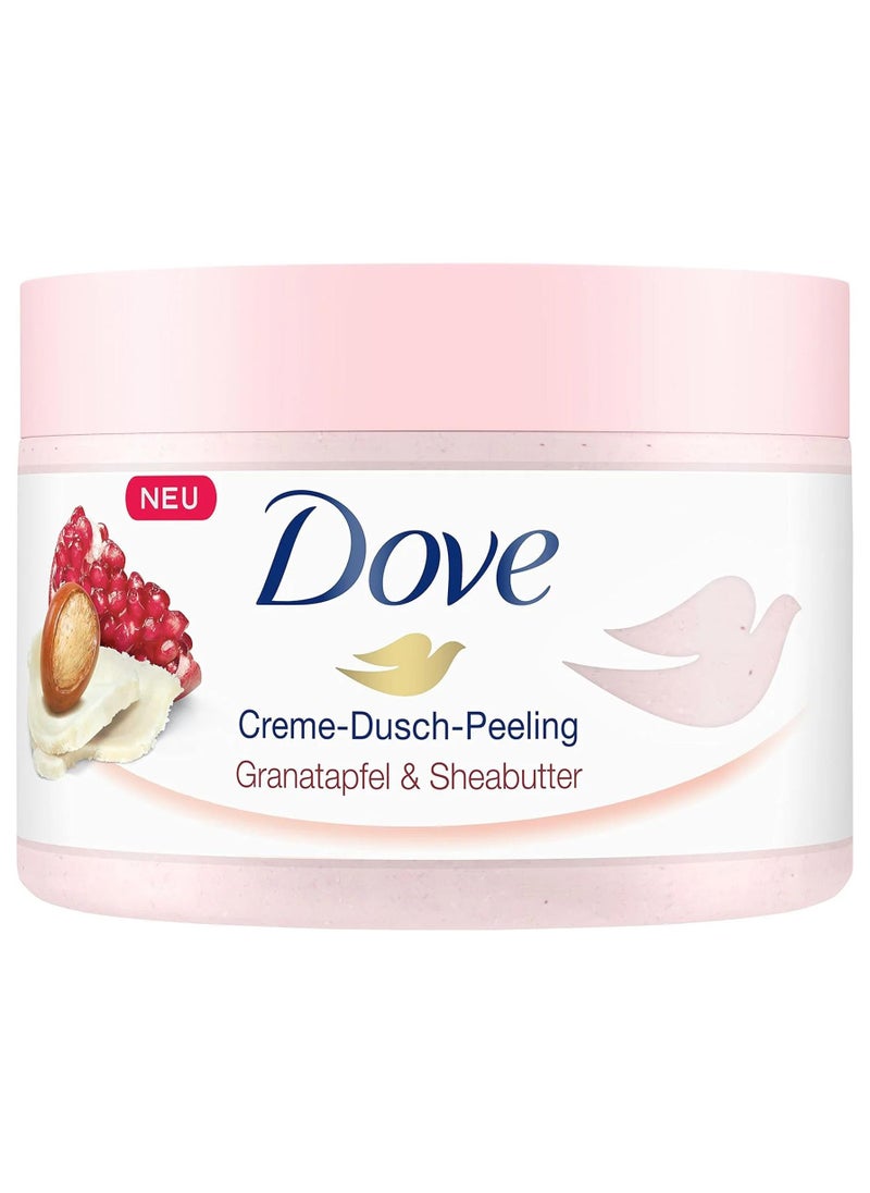 دوف مقشر وملمع للجسم ببذور الرمان وزبدة الشيا 225 مل