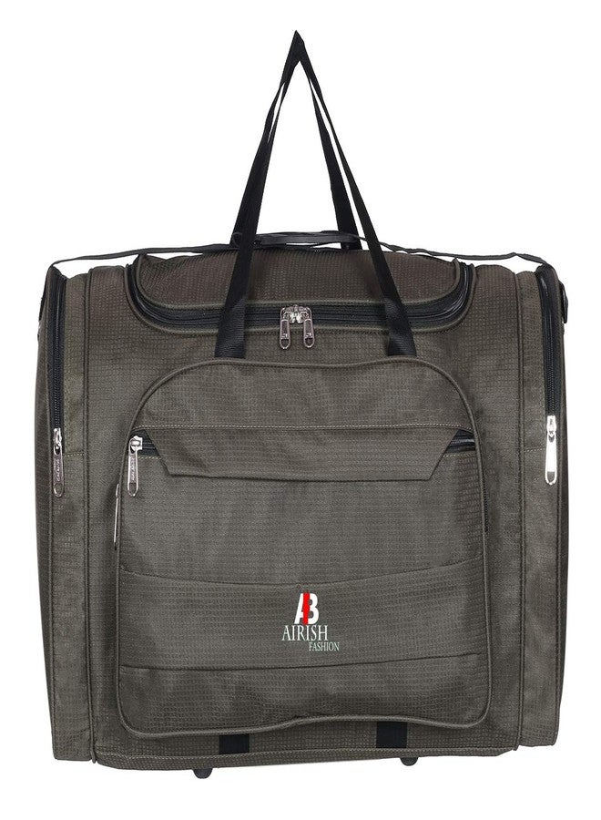 Airish Lightweight Heavy Duty Fabric Travel Luggage Duffel Bag (Green,50 litres)22Inch - Image 2