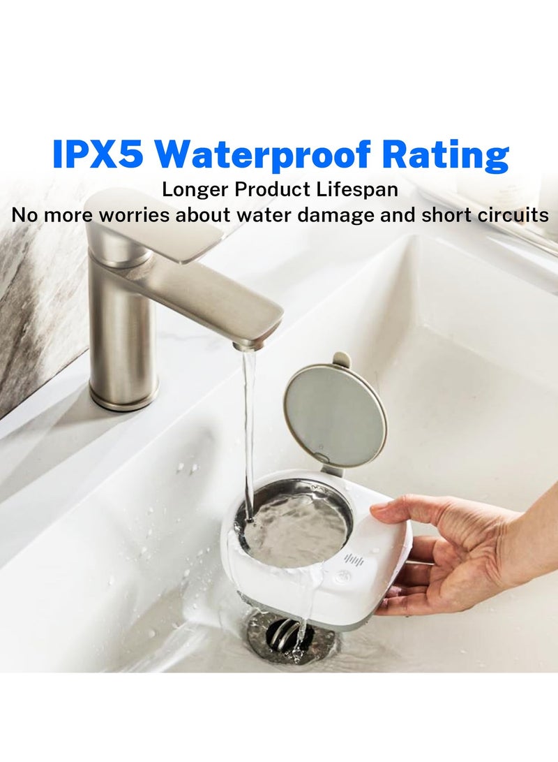 SYOSI Ultrasonic Retainer Cleaner, Cordless and Portable, Retainer Cleaner Machine with 2000mAh, 50kHz Dental Cleaning Pod for All Dental Retainer Mouth Guard Aligner Whitening Trays - Image 4