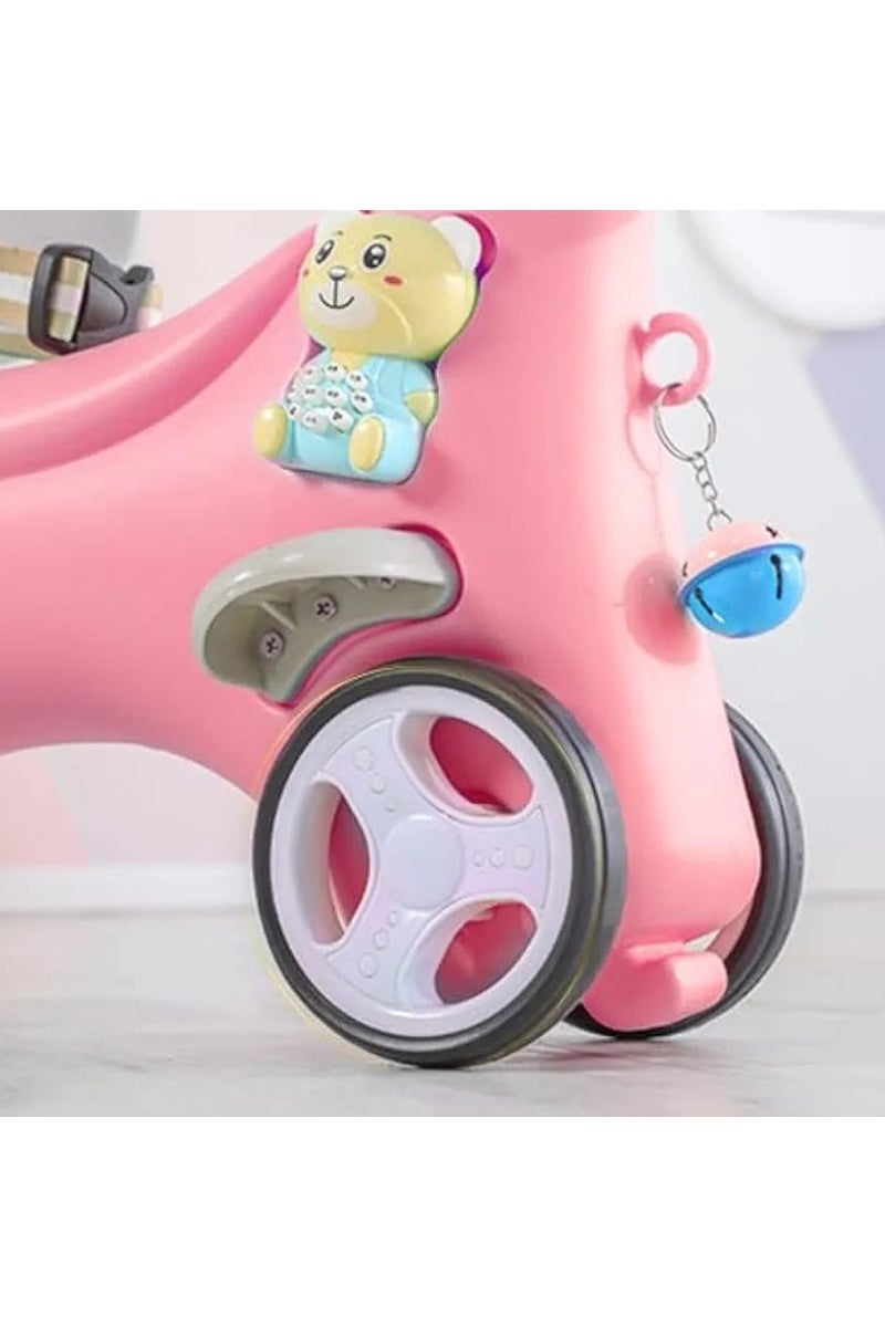 4-in-1 Rocking Horse Ride-On Toy for Toddlers | Baby Balance Bike with Wheels, Footrest & Detachable Rocker | Age 1.5–3 Years | Safe HDPE Material - Image 2