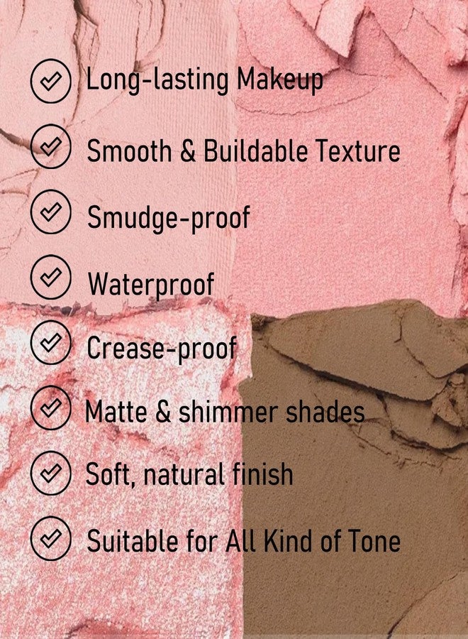 DuaTana Single Matte Eyeshadow,Light Brown Eye Shadow Palette Brow Makeup,High Pigment Waterproof Pressed Monochrome Nude Eye Shadows Powder with Smooth Lightweight Blendable Formula for Daily Eye Look-06 - Image 4
