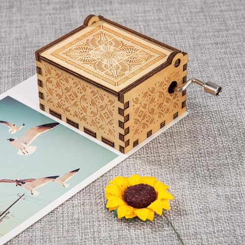 Caaju Happy Birthday Music Box - Wooden Musical Box with Hand Crank - Vintage Music Box Birthday Gift for Kids - Gifts for Him/Her - Image 4